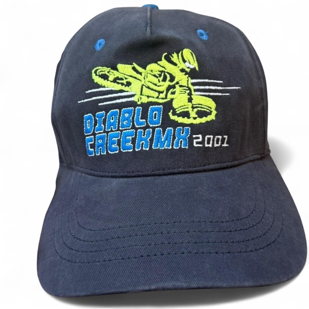 Hollister Blue Diablo Creek MX Racing Adjustable Baseball Cap Snapback One Size